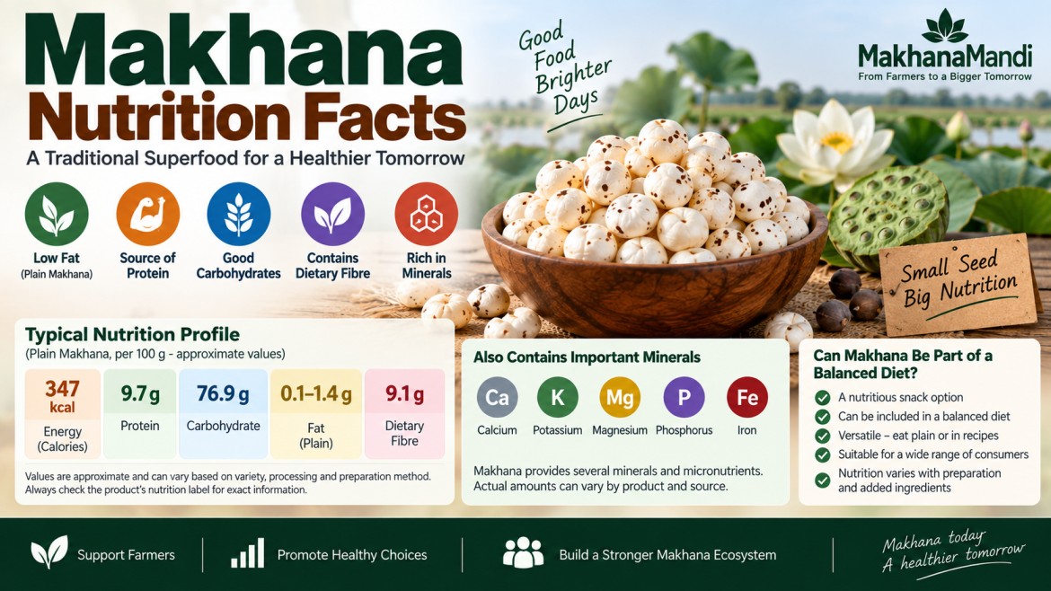 Makhana article: Makhana nutrition facts: Nutrition, Benefits & What to Know