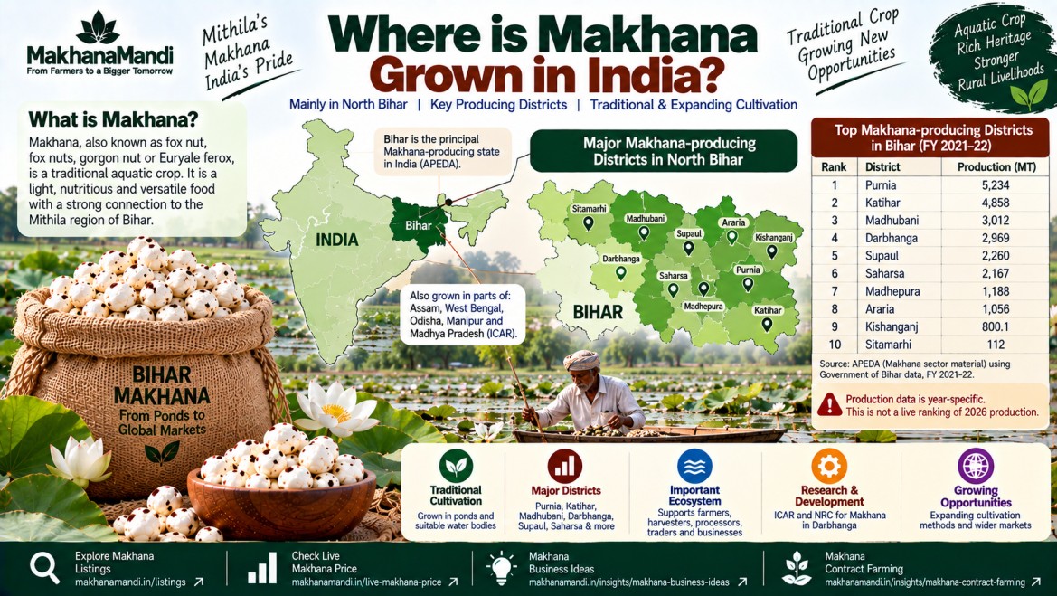 Makhana article: Where Is Makhana Grown? Top Producing Regions